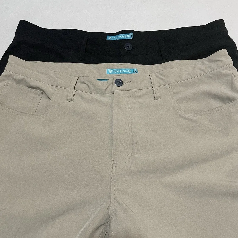 Lot Of 2 Tori Richard Pants Mens 38 X 27 Quick Dry‎ UPF Performance Golf Stretch